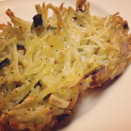 crispy parmesan hashbrown rounds