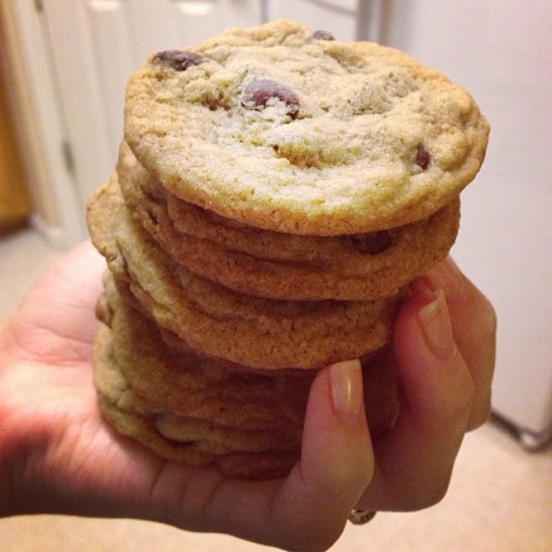 my favorite chocolate chip cookies - she likes to eat