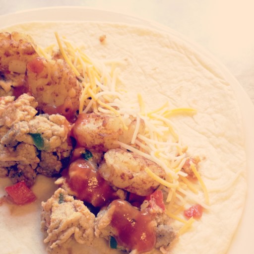 hearty breakfast burritos via she likes to eat